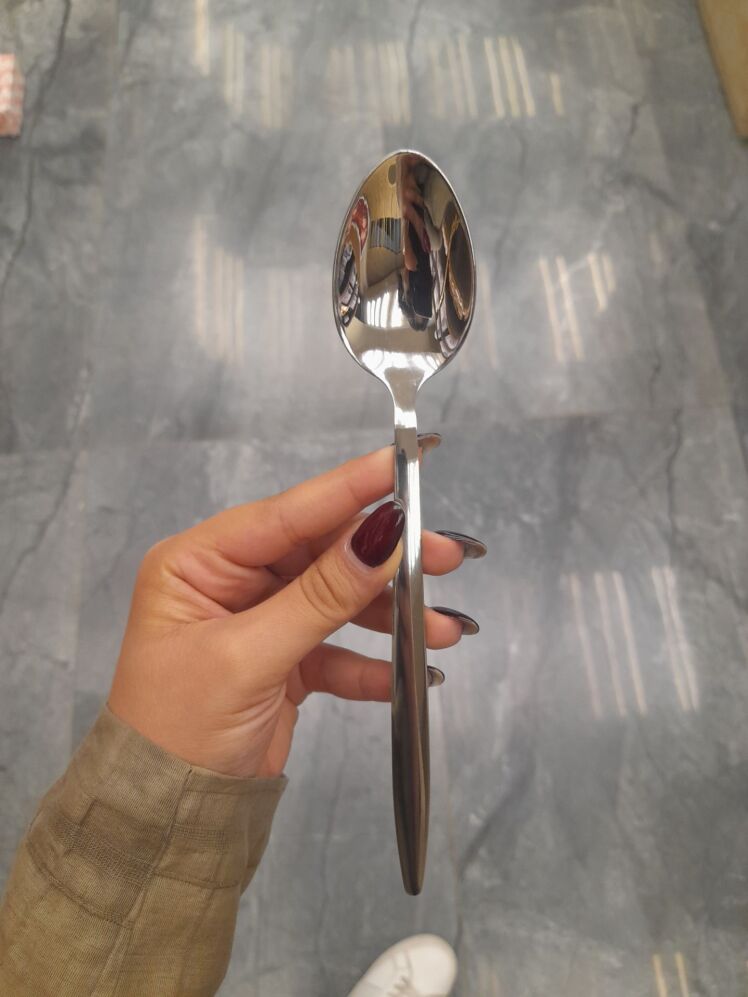 قاشق و چنگال استیل 6 عددی
